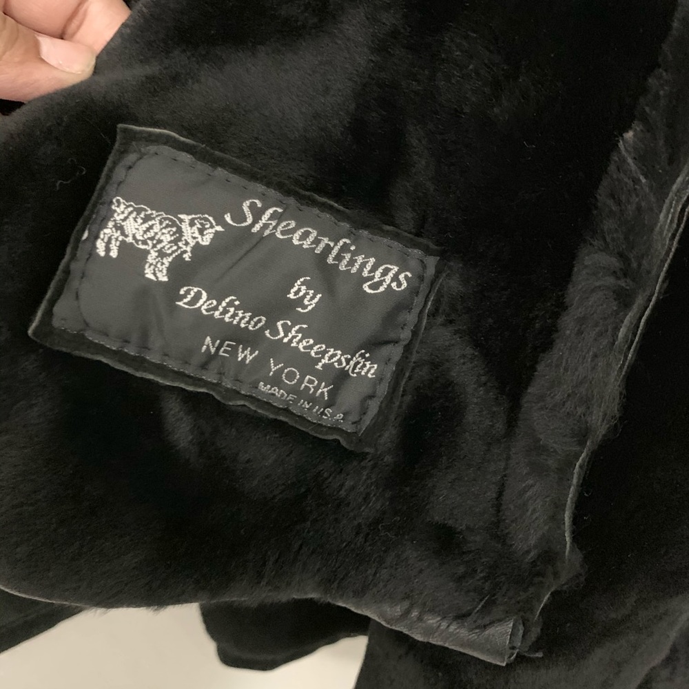 Genuine Suede and Shearling Coat - Picture 3 of 8